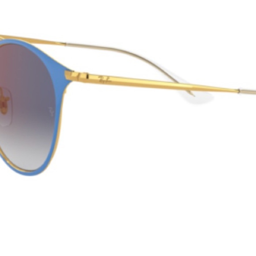 Ray-Ban Sunglasses with Blue Frame and Gold Details. - Picture 4 of 8